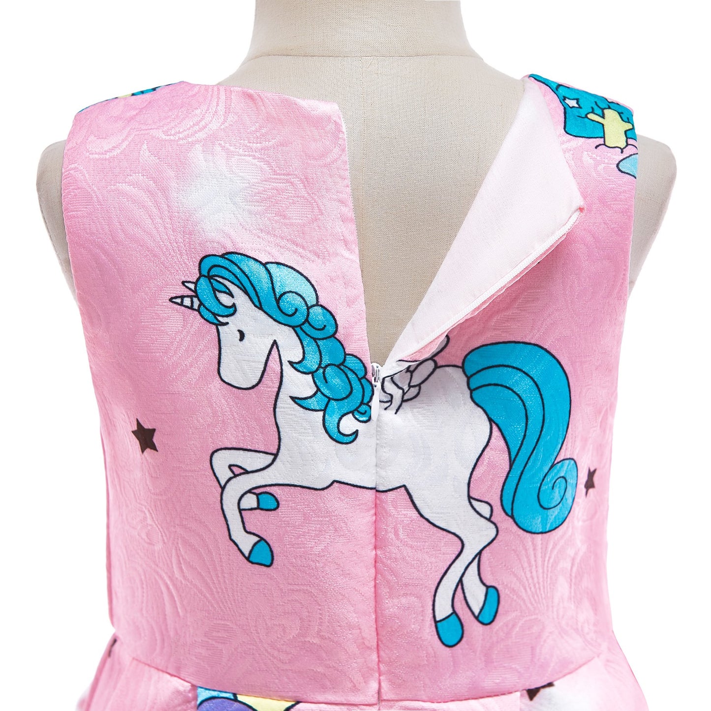 Dressy Daisy Rainbow Unicorn Pony Costume Birthday Party Fancy Dress Up Clothes For Little Girls Size 8, Pink 125