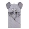 Hudson Baby Unisex Baby Cotton Animal Face Hooded Towel, Tusks Elephant, One Size