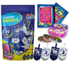 Hanukkah Dreidels - Blue And White Wooden Dreidel - 30 Pack Medium - Dreidels In Bulk - Hand Painted - Game Instructions Include