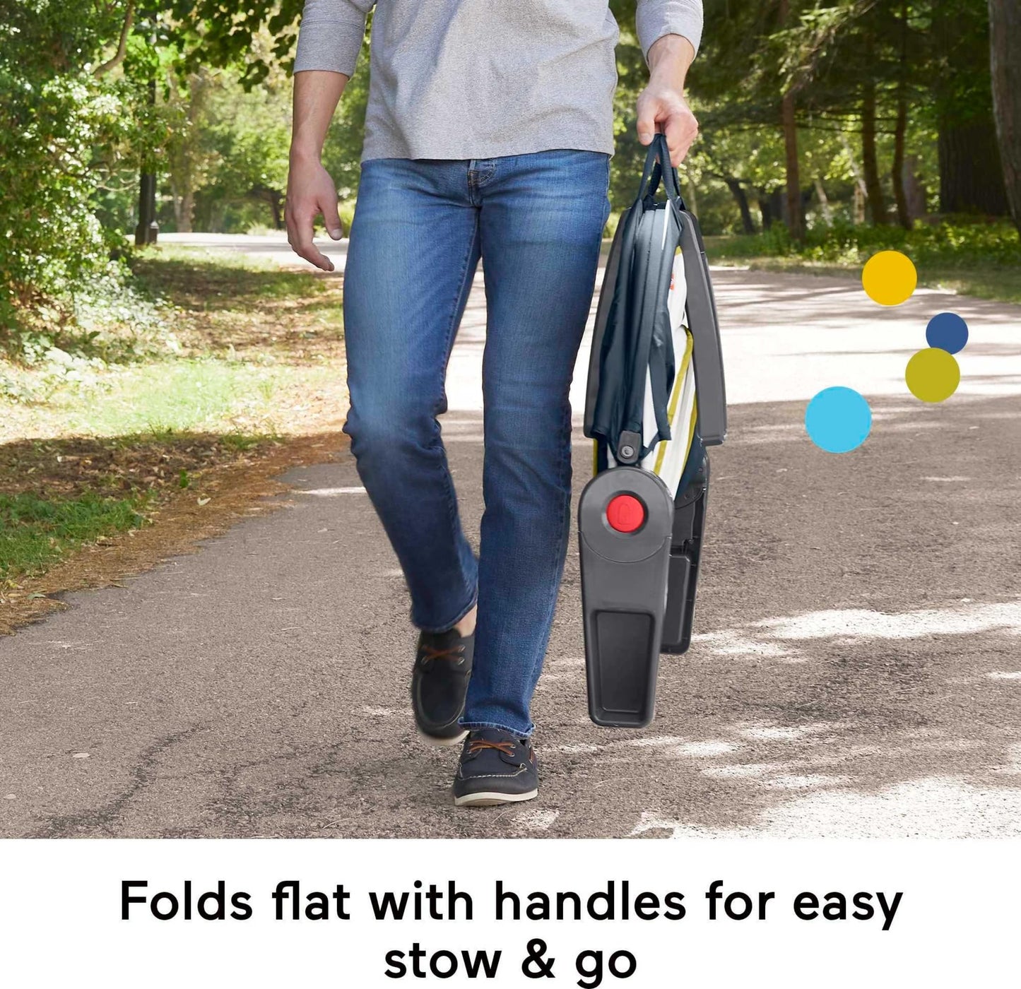 Fisher-Price Portable Baby Bassinet Deluxe On-The-Go Projection Dome, Travel Play Space For Newborns With Lights Music & Canopy,