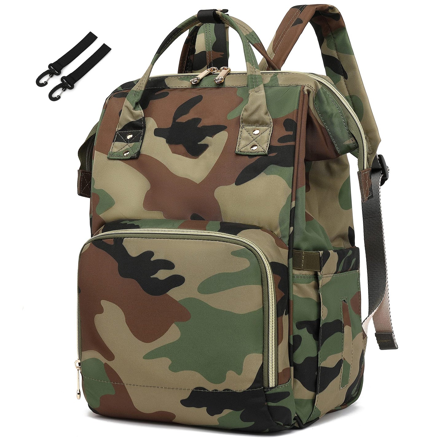 Yusudan Camo Diaper Bag Backpack for Baby Girls, Mom Waterproof Large Nappy Bags for Women