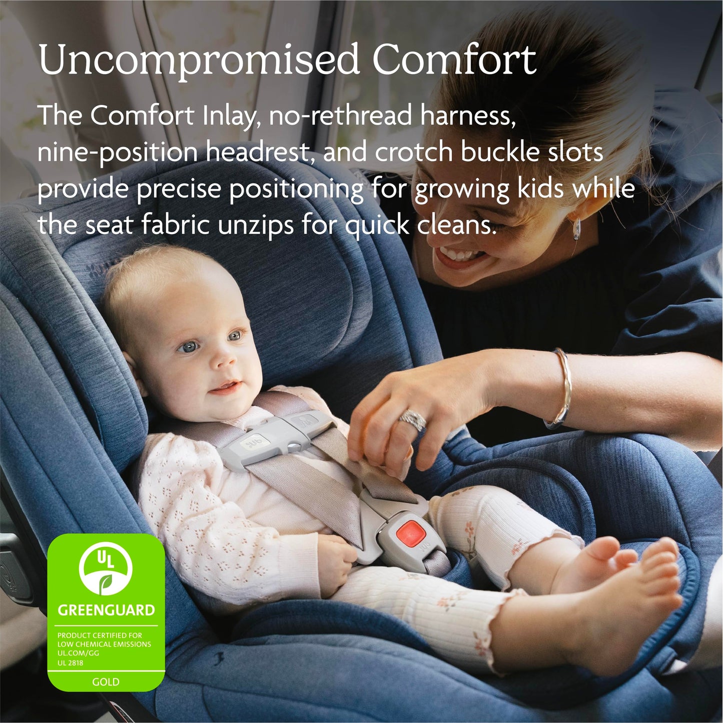 Uppababy Rove Convertible Car Seat - 2-In-1 Rear + Forward Facing - Quick + Secure 3-Step Install - Intuitive Safety Technology
