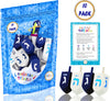 The Dreidel Company Extra Large Blue & White Hand Painted Wooden Hanukkah Dreidels - Includes Game Instruction Cards- (10-Pack X