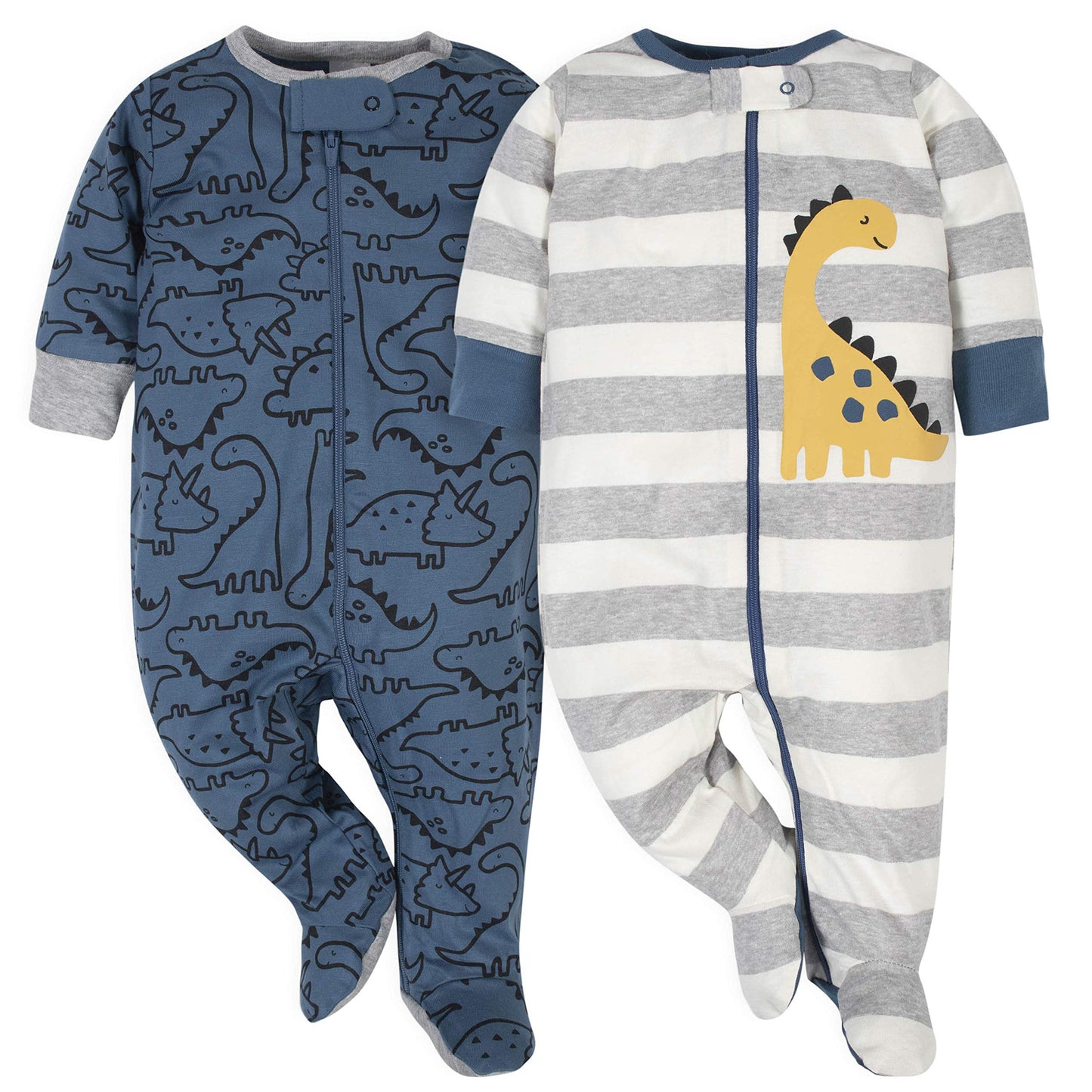 Gerber Baby Boys 2-Pack Sleep N Play Dinosaur/Adventure 0-3 Months