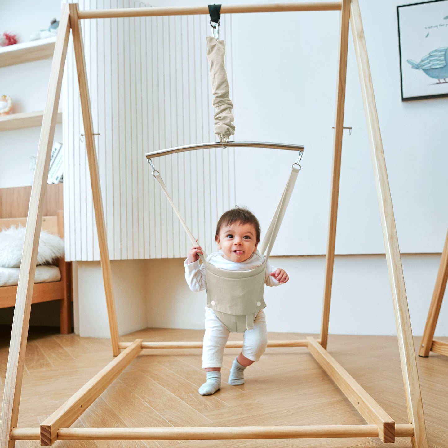 Avenlur Tulip Baby Bouncer - Foldable Baby Jumper With Stand - Self Standing Baby Bouncer For Children 6 Months To 3 Years - Bab