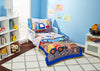 Everyday Kids 4 Piece Toddler Bedding Set - Under Construction - Includes Comforter, Flat Sheet, Fitted Sheet And Reversible Pil