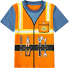 Cosland Toddler Construction Worker Shirt Little Boys Halloween Costume, Orange, 5T