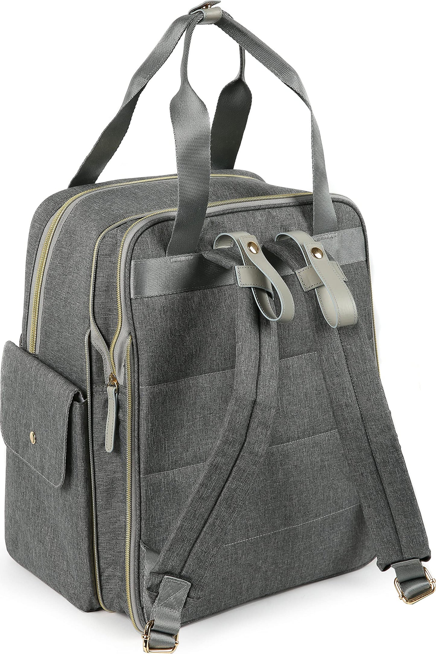 Dabney Lee Baby Harbour Expansion Backpack Diaper Bag, Grey