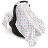 Hudson Baby Unisex Baby Muslin Cotton Car Seat And Stroller Canopy, Pink Aztec, One Size