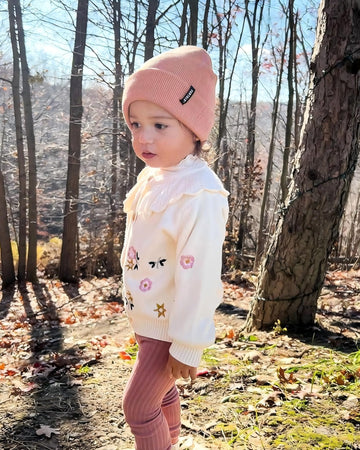 Furtalk Toddler Beanie Baby Boys Girls Beanies Kids Knit Winter Hats For 0-8 Years Pink