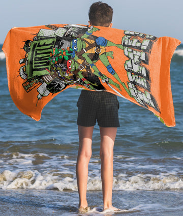 Jay Franco Nickelodeon Teenage Mutant Ninja Turtles Bath Pool Beach Towel - Kids Super Soft & Absorbent 100% Cotton Towel With L