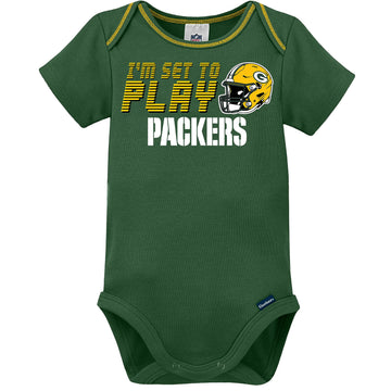 Gerber Unisex Baby Baby Boys Nfl 3 Pack Short Sleeve Onesie Bodysuit, Team Color, 0-3 Months