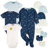 Gerber Baby Boys And Girls 12 Piece Layette Gift Set, Blue Flowers, 3-6 Months