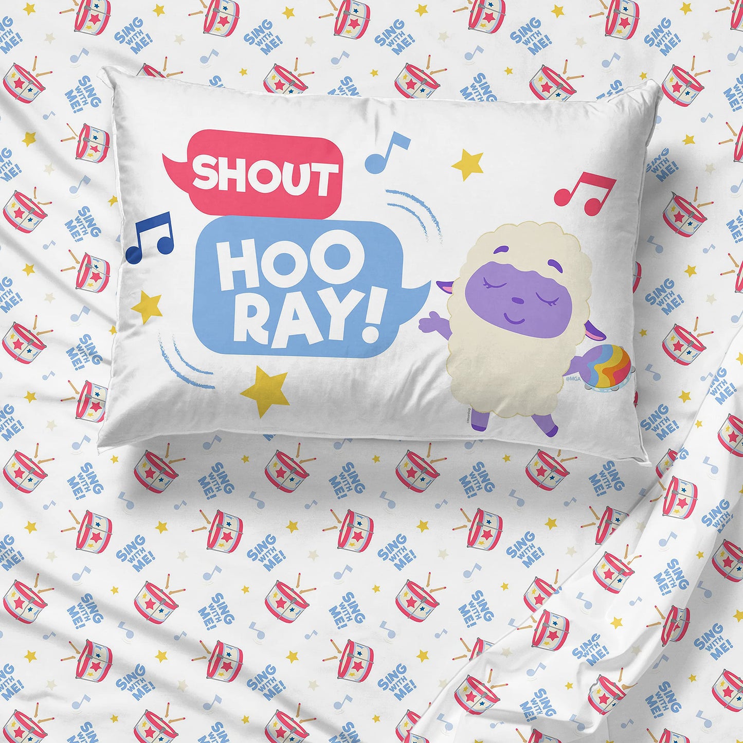 Jay Franco Moonbug Little Baby Bum Sing With Me 4 Piece Toddler Bed Set - Super Soft Microfiber Bed Set Includes Toddler Size Co