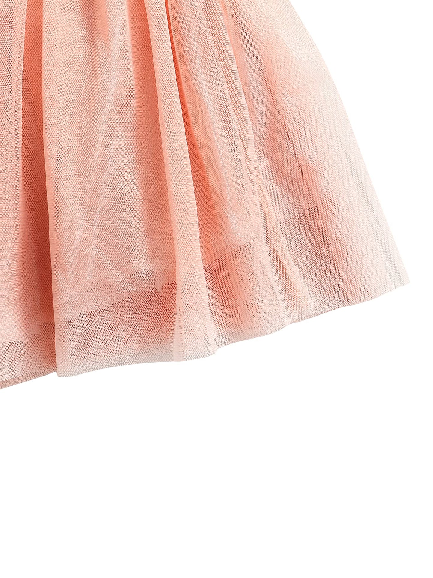 Baby Toddle Girls Tutu Dress Short Sleeves&Sleeveless Stripe Tulle Skirts A-Line Dress (Lotus Root Pink, 4T)