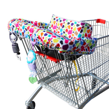 Xioioix 2 In 1 Shopping Cart Cover&High Chair Cover For Restaurant Seat, Grocery Cart Cover For Baby Infant Toddler Girl/Boy Rev