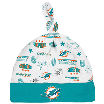 Gerber Nfl Baby Boys' 3-Piece Bodysuit, Sleep 'N Play, & Cap Set, Miami Dolphins, 6-9 Months