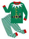 Kikizye Christmas Pajamas Big Girls Boys Elf Long Sleeve Cotton Pjs Kids Xmas Jammies Size 10