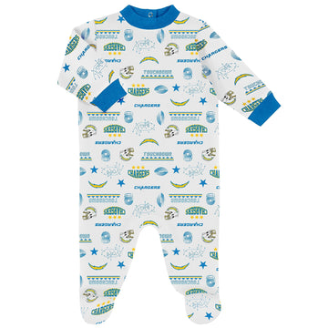Gerber Nfl Baby Boys' 3-Pack Bodysuit, Sleep 'N Play, & Cap Set, Los Angeles Chargers, 0-3 Months