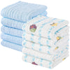 Yoofoss Muslin Baby Washcloths 100% Cotton Face Towels 10 Pack Wash Cloths For Baby 12X12In Soft And Absorbent Baby Wipes (Multi
