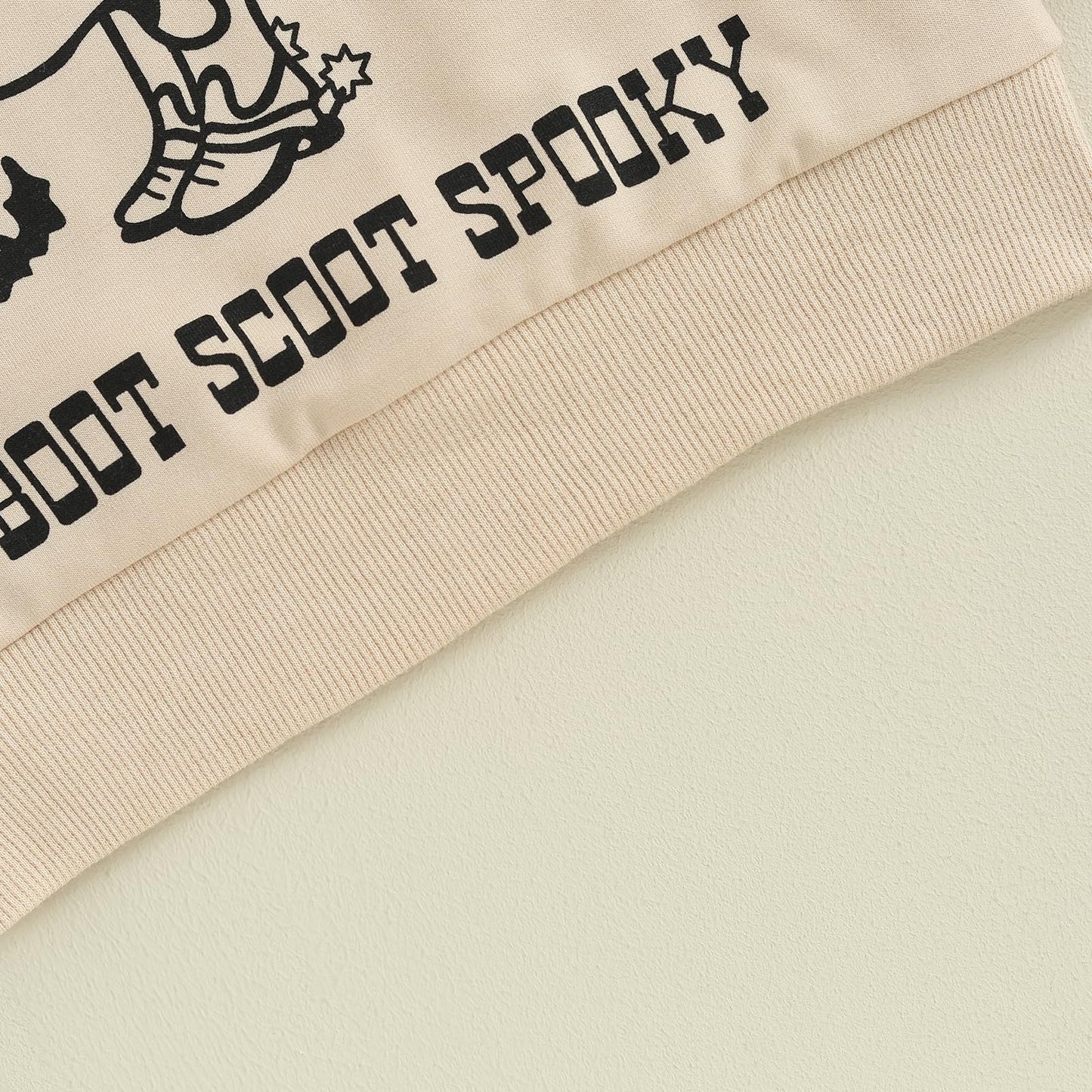 Toddler Baby Halloween Outfit Girl Boy Crewneck Sweatshirt Long Sleeve Letter Pullover Sweater Cute Fall Clothes (Boot Scoot Spo