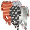 Onesies Brand Baby Boys' 4-Pack Sleep 'N Play Footies, Bear, 6-9 Months