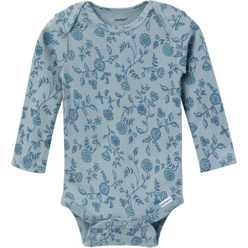 Gerber Unisex Baby Multi-Pack Onesies Bodysuits (Short And Long Sleeve), Garden Floral, 3-6 Months