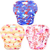 Wegreeco Baby & Toddler Snap One Size Adjustable Reusable Baby Swim Diaper (Coral, Small, 3 Pack)