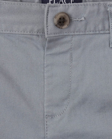 The Children'S Place Baby Boys' And Toddler Stretch Chino Pants, Fin Gray Single, 6-9 Months