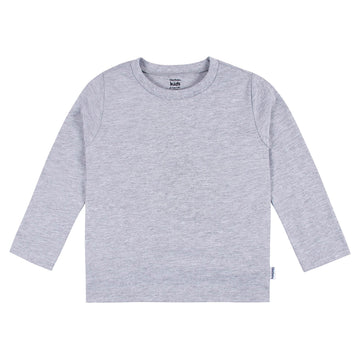Gerber Baby Toddler 5-Pack Solid Long Sleeve T-Shirts Jersey 160 Gsm, Grey Heather, 2T