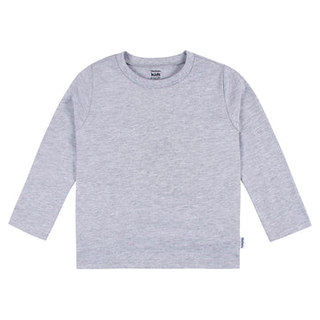 Gerber Baby Toddler 5-Pack Solid Long Sleeve T-Shirts Jersey 160 Gsm, Grey Heather, 18 Months