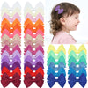 Cellelectin 40Pcs Hair Bow Clips 2Inch Mini Hair Clips For Baby Fine Hair 20 Colors In Pairs