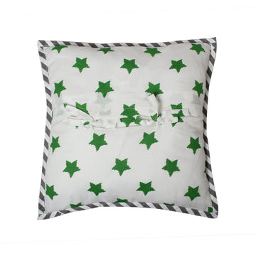 Bacati - Muslin Sports Toddler Bedding (Dec Pillow, Soccerball Green/Grey)
