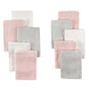 Little Treasure Unisex Baby Rayon From Bamboo Luxurious Washcloths, Light Pink Gray, One Size