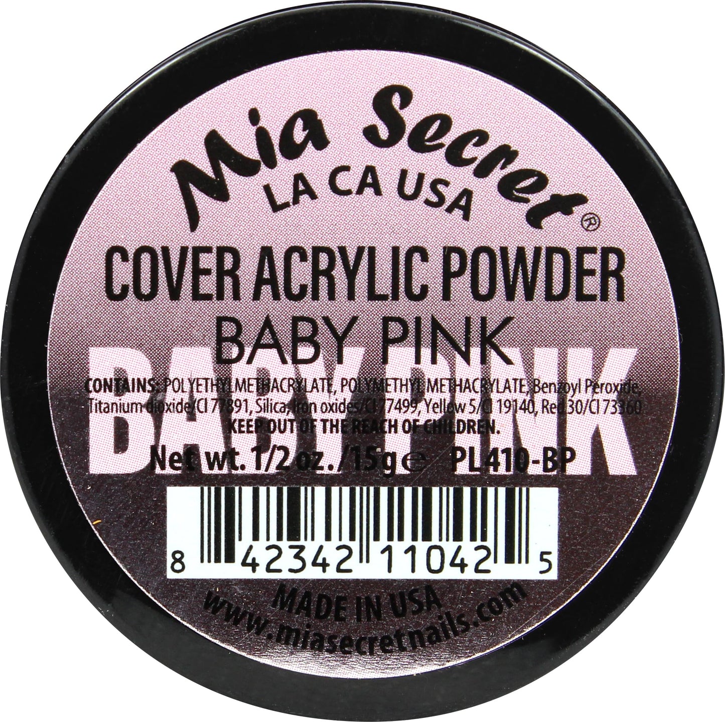 Mia Secret Cover Baby Pink Acrylic Nail Powder - 0.5 oz MADE IN USA