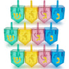 The Dreidel Company Hanukkah Fillable Dreidel, Assorted Colors Can Be Filled With Hanukkah Gelt Or Hanukkah Chocolate (12-Pack)