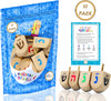 The Dreidel Company Hanukkah 10 Extra Large Hand Painted Wooden Dreidels - Includes Game Instruction Cards- (10-Pack Xl)
