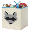 Whitmor Kids Raccoon Canvas Collapsible Cube 10 X 10 X 10 Inches