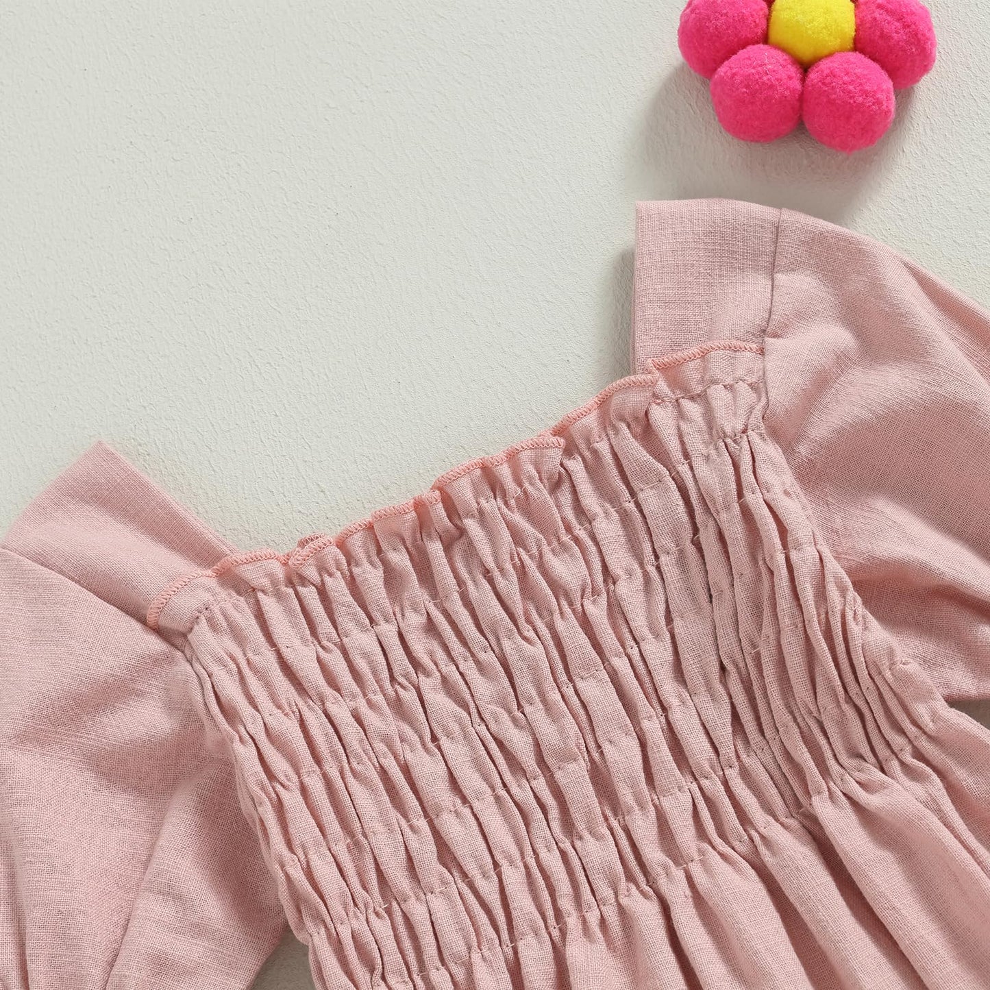 Mersariphy Infant Baby Girl Romper Ruffle Sweatshirt Romper Floral Festival Clothes Baby Fall Winter Outfits (Pink, 12-18 Months