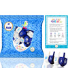 The Dreidel Company 10 Solid Blue & White Hand Painted Wooden Hanukkah Dreidels With English Transliteration - Includes Detailed
