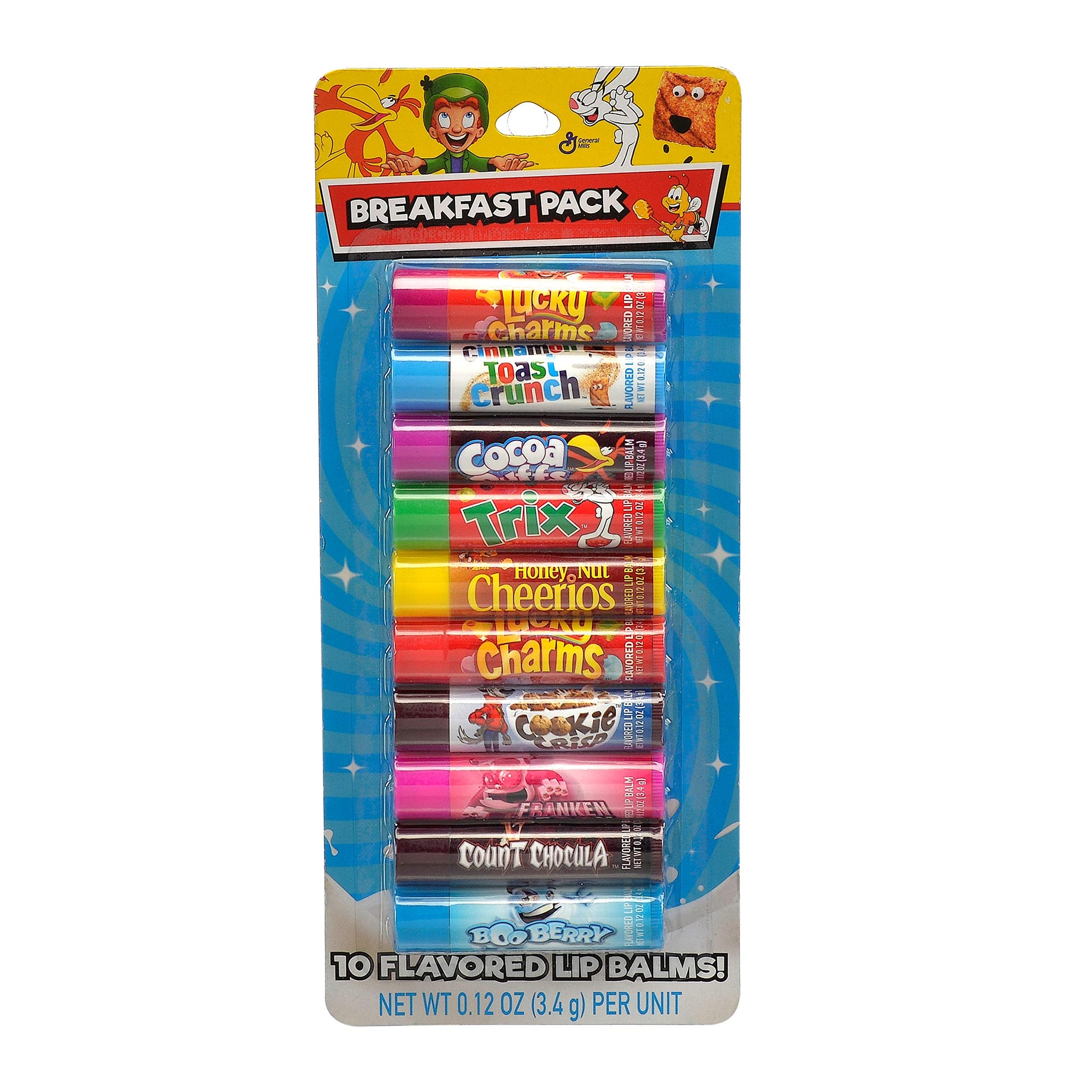 General Mills Cereal Flavored Breakfast Pack 10 Ct Lip Balms
