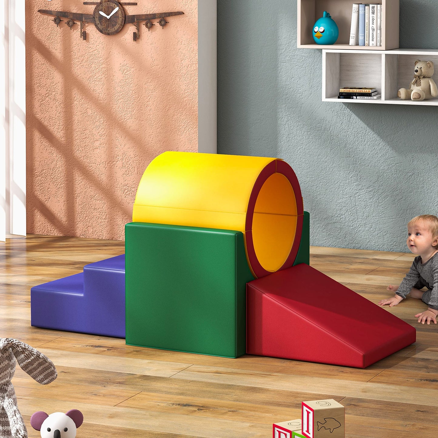 Betterhood Climbing Blocks - Kids Soft Foam Activity Playset - Toddler Couch Climber Gymnastics Equipment For Crawling And Slidi