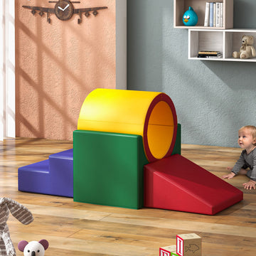 Betterhood Climbing Blocks - Kids Soft Foam Activity Playset - Toddler Couch Climber Gymnastics Equipment For Crawling And Slidi