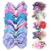 5 Inch Hair Bows For Girls Boutique Ribbon Artificial Floral Hair Bow Clips Hair Accessory For Girls 11Pcs