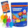 Zion Judaica Plastic Hanukkah Dreidels Assorted Colors W/Hebrew & English Transliteration Bulk Pack Chanukah Driedels In Ziplock