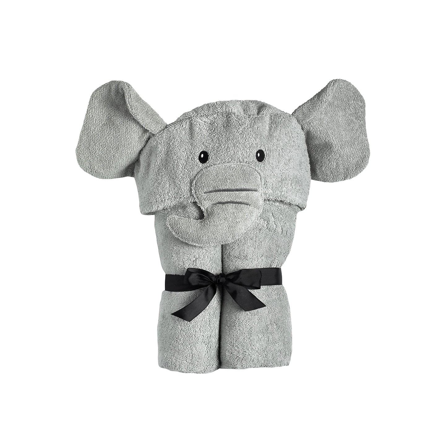 Yikes Twins Hooded Baby Towel for Kids 2-8 | Large 100% Cotton Baby Towel for Girls or Boys | Cute Elephant Bath Towels for Babi