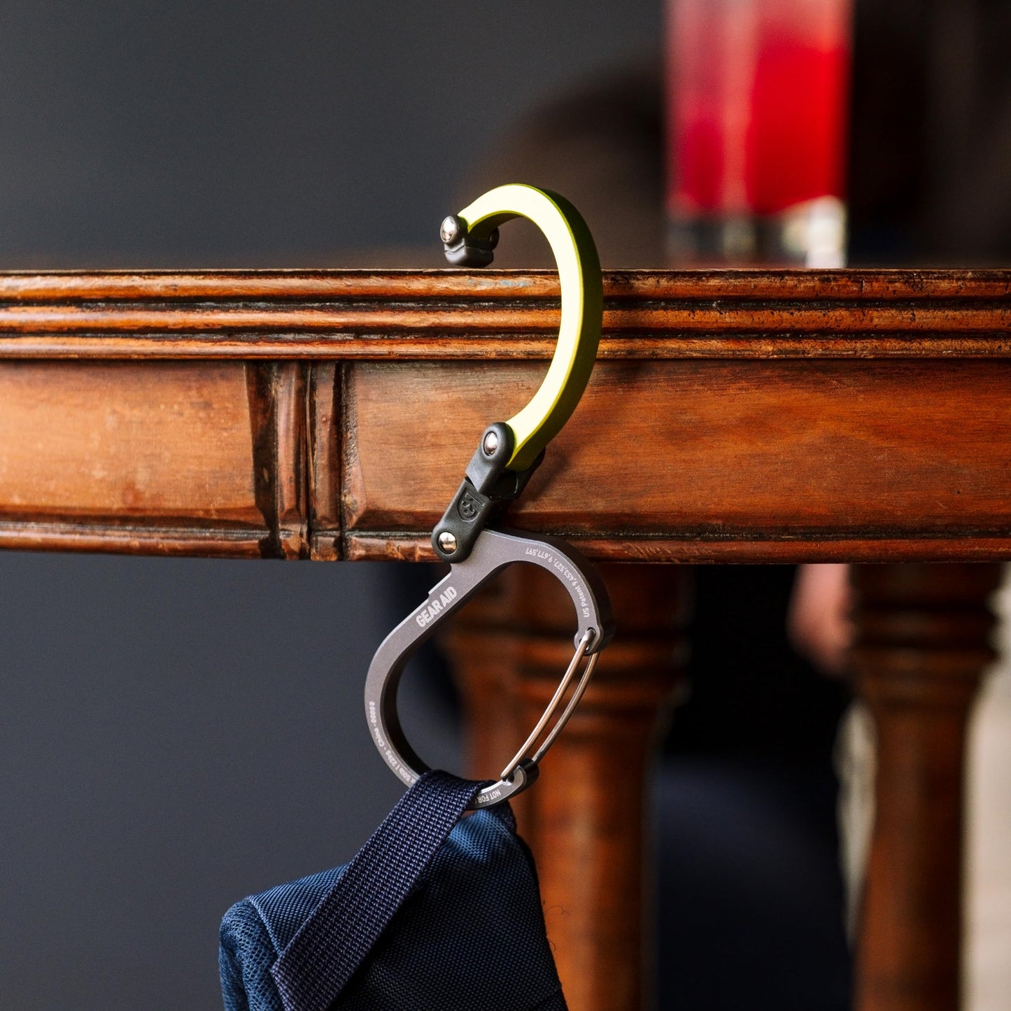 Gear Aid Heroclip Carabiner Clip And Hook (Small) For Purse, Stroller, And Backpack, Stealth Black, 2 Pack