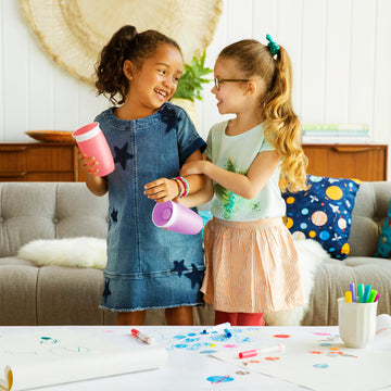Munchkin Miracle 360 Toddler Sippy Cup, Spill Proof, 10 Ounce, 2 Pack, Pink/Purple