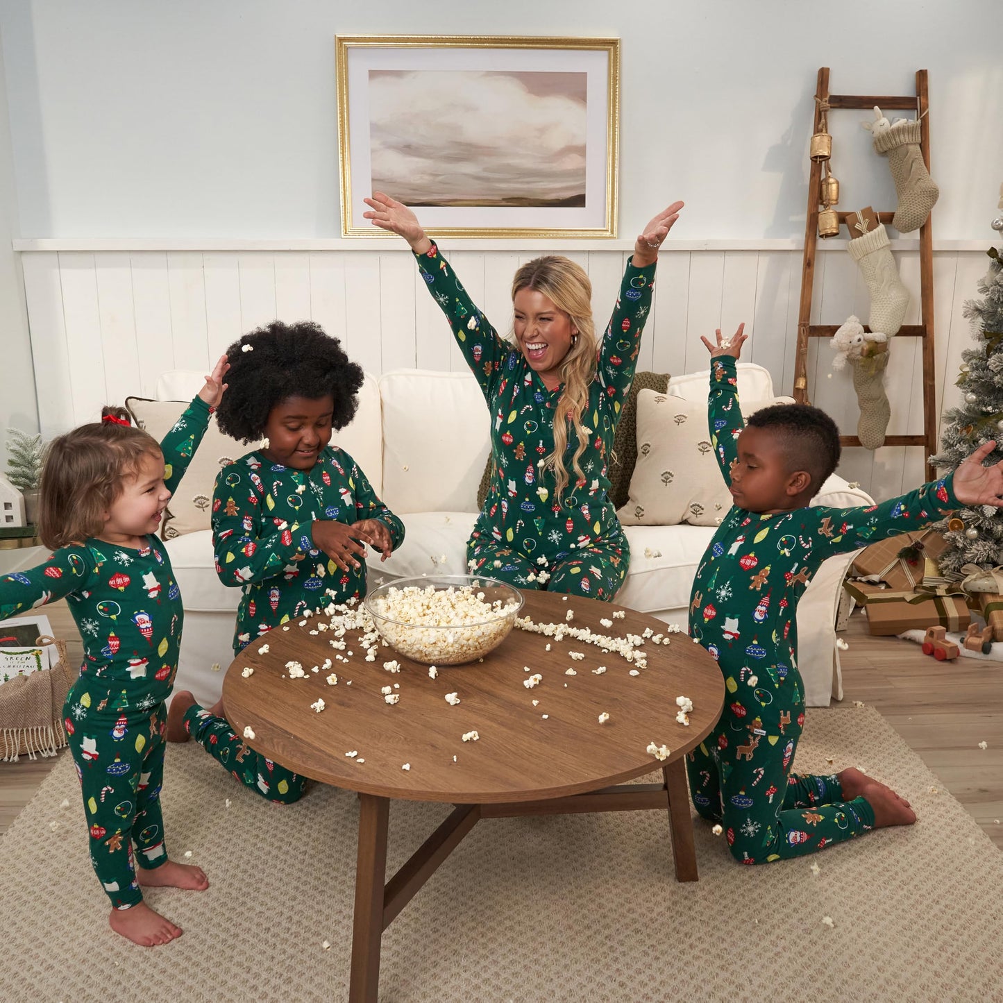 Gerber Unisex Baby Toddler 2-Piece Holiday Family Matching Pajamas, Ornaments