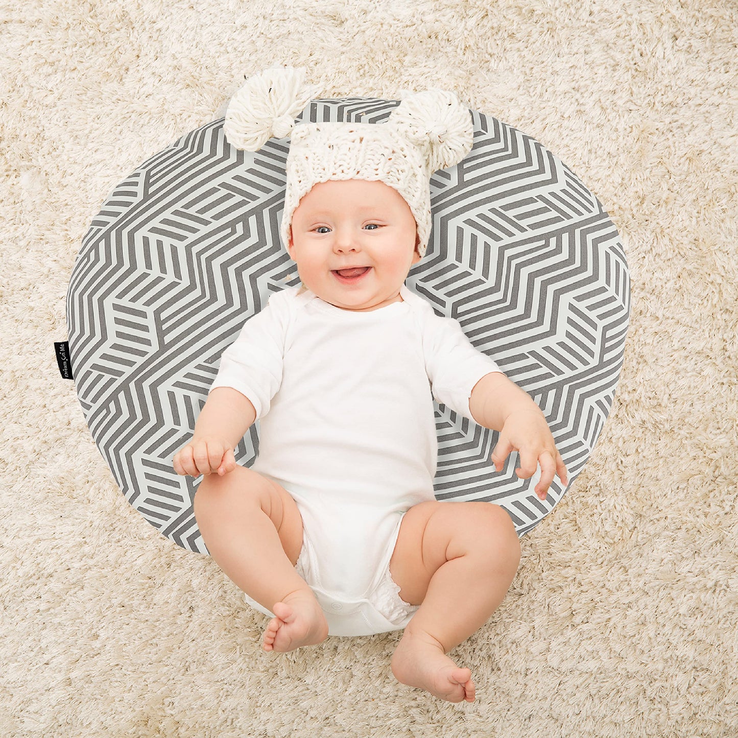 Dream On Me Beeboo Nursing Pillow And Positioner, Breastfeeding And Bottlefeeding , Removable And Washable Pillow Cover, Soft An